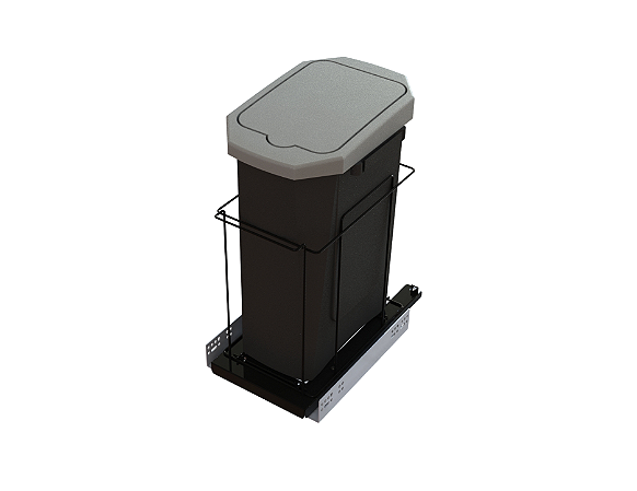 Lixeira Elite 15 Litros Preto Fosco