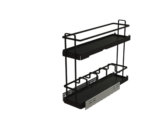 Porta Garrafas e Latas 155x432x485mm Preto Fosco