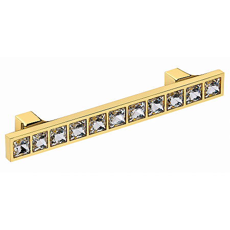Puxador Cristal IL4410 Dourado 128mm – Italyline