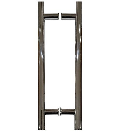Puxador Duplo Tubular Para Porta 400mm Inox Polido AMS