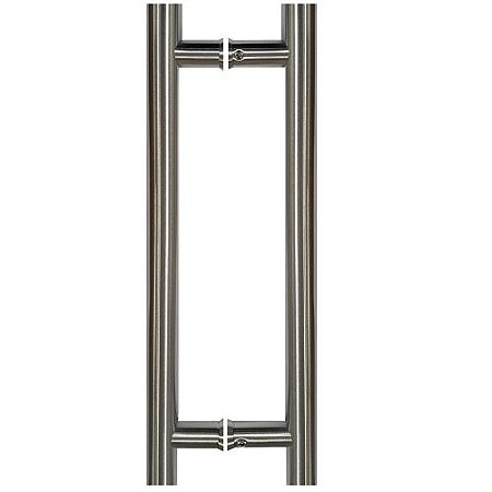 Puxador Duplo Tubular Para Porta 1000mm Inox Escovado AMS