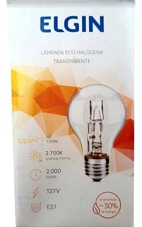 Lâmpada Eco Halógena 105w Elgin E-27