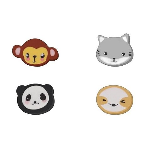 Kit com 4 mini borrachas - Animais (sortido)