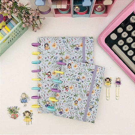 Planner de Disco, Sem data, Floresta Encantada, Tamanho A5.