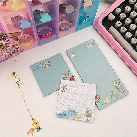 Trio de Bloquinhos com 40 folhas, Pequeno Principe.