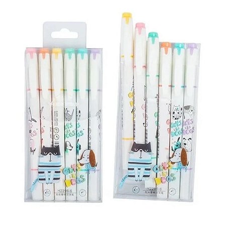 Marca Texto Dogs & Cats - 2 pontas - Importada