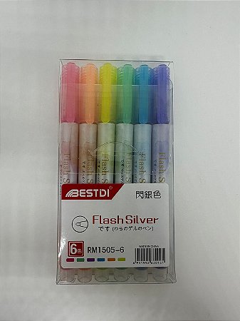 Marca Texto com Glitter - Importada