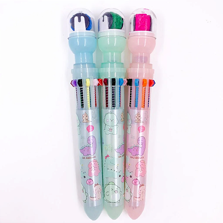 Caneta 10 pontas + carimbo, 0.7 mm - Importada