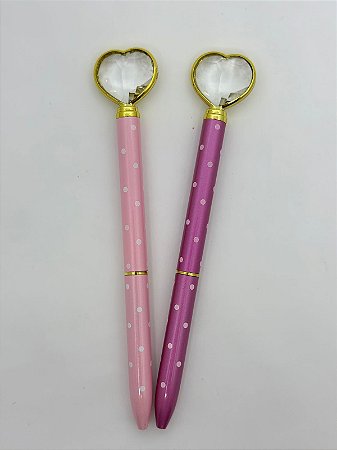 Caneta Metálica - Coração - Importada