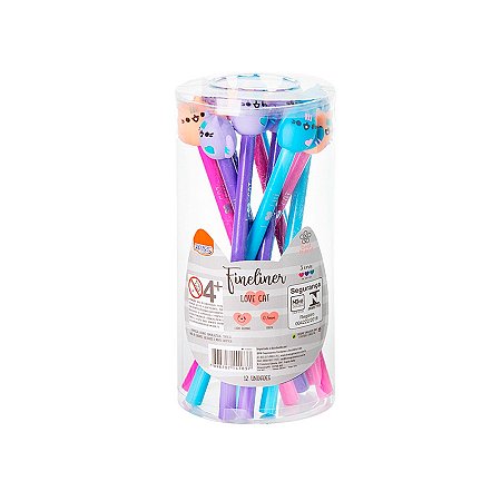 Caneta Hidrográfica Fineliner Gatinhos Love Cat 0.4 mm - BRW