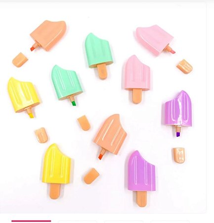 Kit Mini Marca Texto Picolé (Cores Vibrantes) -  Importada