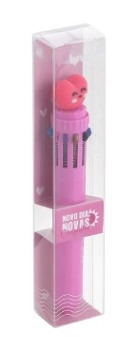 Caneta esferográfica de coração - 10 cores