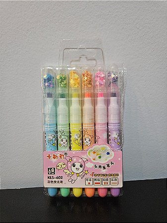 kit marca texto fofo