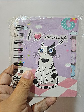 cadernetinha gatinho