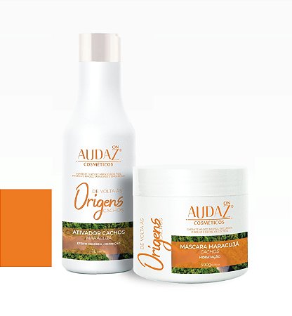 Kit Origens Cachos Maracujá Máscara 500g e Ativador 1 Litro.
