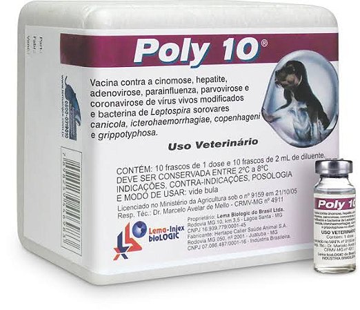 Vacina Poly 10 - Dose única
