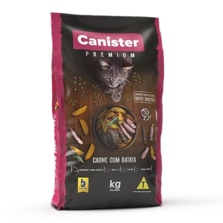 Ração Para Gato Canister Carne com Batata