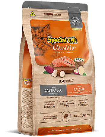 Ração Gatos Castrados Special Cat Salmão