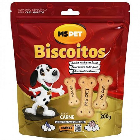 Biscoito Canino MsPet Sabor Carne 200g