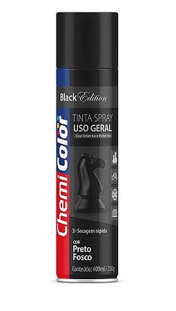 Tinta Spray Preto Fosco Chemicolor