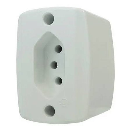 Tomada De Sobrepor Bipolar 20A 250V Branca