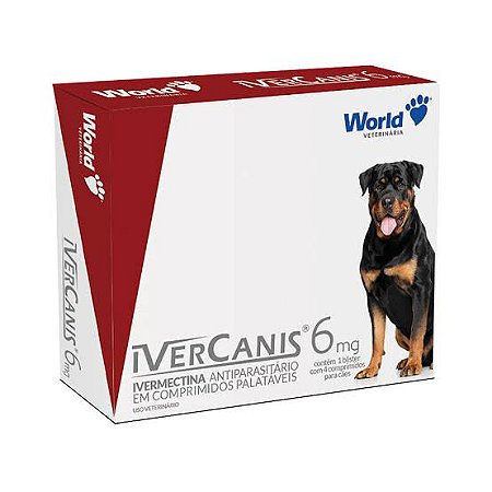 Ivercanis 6mg 04 Comprimidos