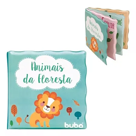 Livrinho de banho animais da floresta buba