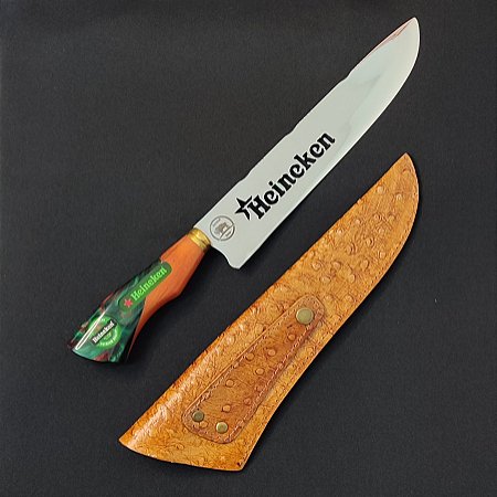 FACA CHURRASCO AÇO INOX POLIDO 10 POLEGADAS HEINEKEN