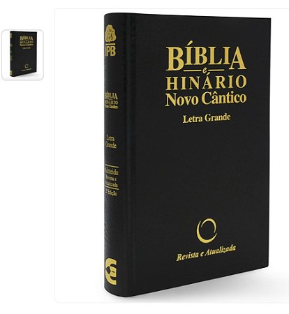 BIBLIA E HINÁRIO LETRA GRANDE CAPA DURA