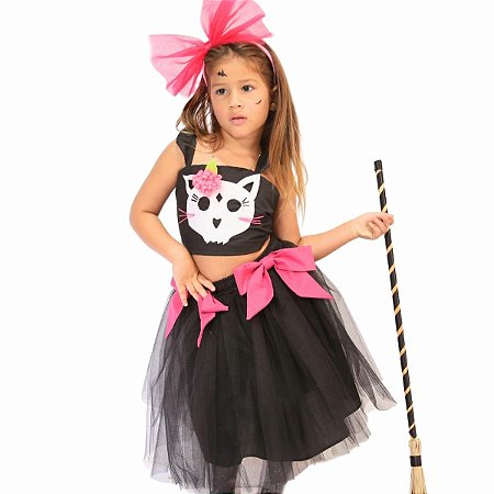 FANTASIA CONJ GATA HALLOWEEN 2PC A23