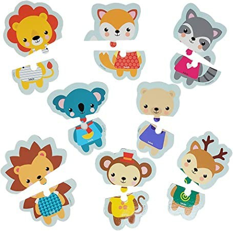 JOGO QUEBRA CABECA 2 PARTES ANIMAIS DA FLORESTA