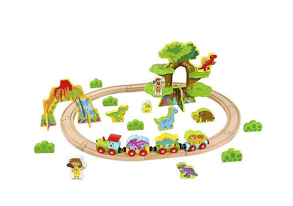 PISTA TREM DINOSSAUROS 40PC