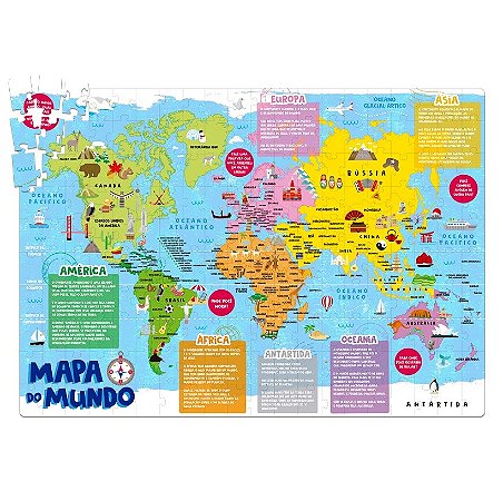 QUEBRA CABECA MAPA DO MUNDO 200PCS