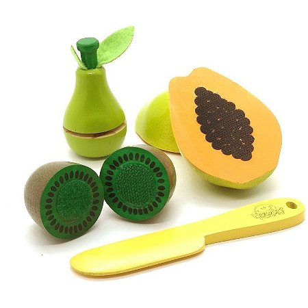 KIT FRUTAS COM CORTE MAMAO PERA E KIWI