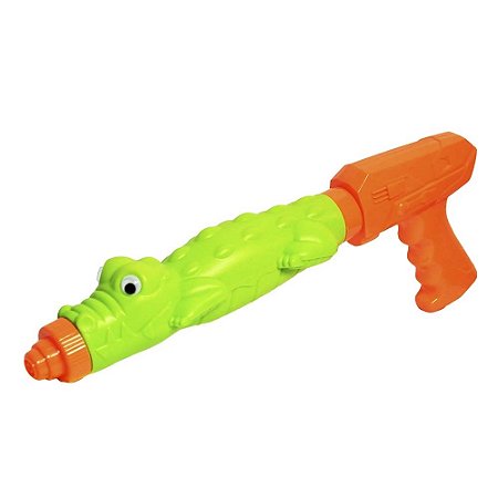 LANCADOR DE AGUA  JACARE VERDE E LARANJA  36CM
