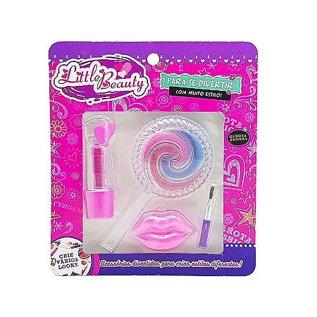 KIT MAQUIAGEM INFANTIL PIRULITO 4PCS