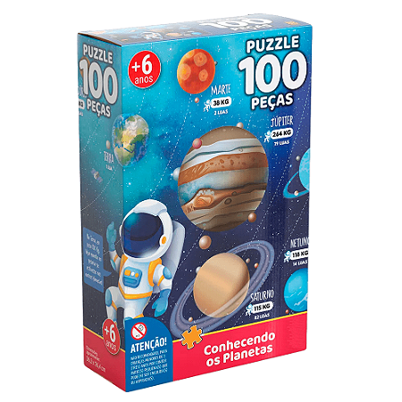 QUEBRA CABECA CONHECENDO OS PLANETAS 100 PCS