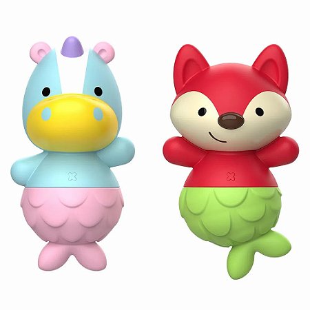 BRINQUEDO DE BANHO UNICORNIO E RAPOSA