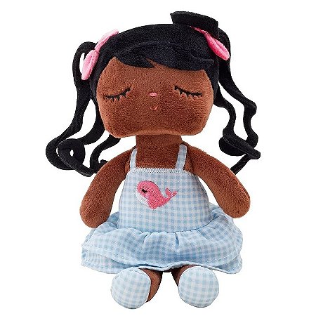 BONECA MINI ANGELA POPPY NEGRA 20CM