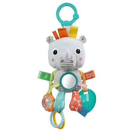 RHINO INTERATIVO COM CHOCALHO E MODEDOR
