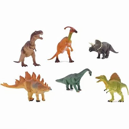 BRINQUEDO JURASSIC FUN DINOSSAURO COM 6 PCS- MLT