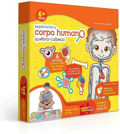 QUEBRA CABECA EXPLORANDO O CORPO HUMANO 120 PCS