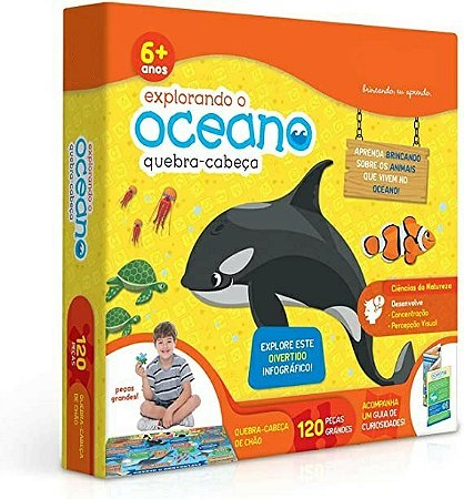 QUEBRA CABECA EXPLORANDO O OCEANO 120 PCS