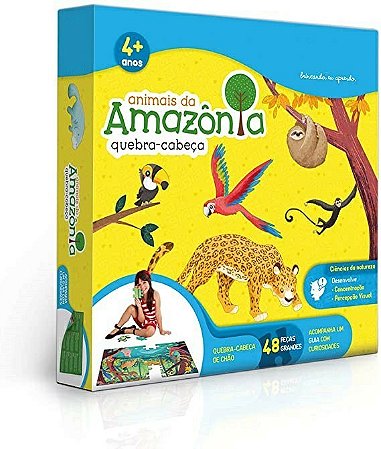 QUEBRA CABECA ANIMAIS DA AMAZONIA  48 PC- TST
