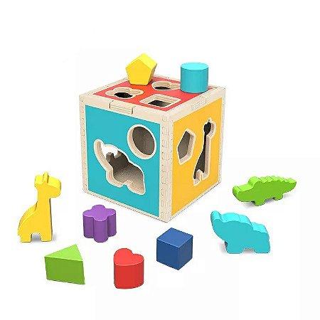 CUBO DE ENCAIXE FORMAS E ANIMAIS