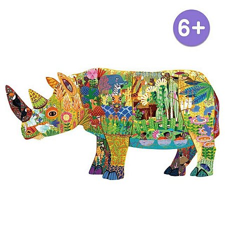 JOGO QUEBRA CABECA FORMATO ANIMAL RINOCERONTE
