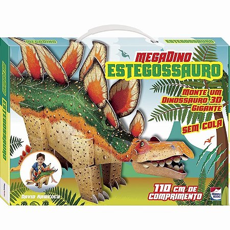 LIVRO MEGADINO ESTEGOSSAURO MONTE UM DINOSSAURO