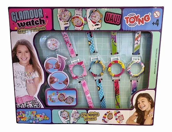 KIT DECORA RELOGIO 4 PULSEIRAS