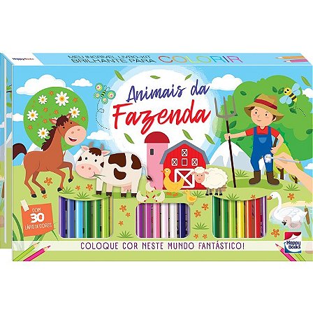 MEU INCRIVEL LIVRO BRILHANTE P/COLORIR FAZENDA