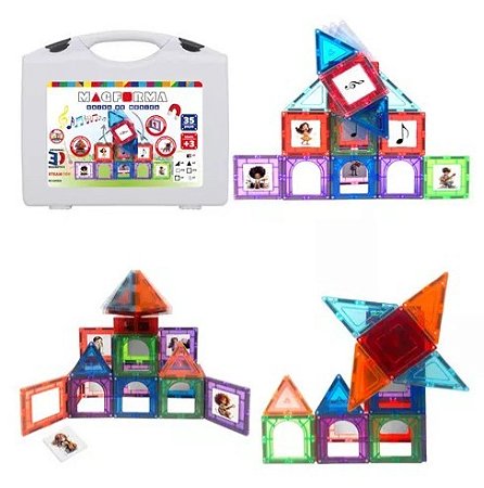 BLOCOS MAGNETICOS CAIXA MUSICA MUSIC BOX